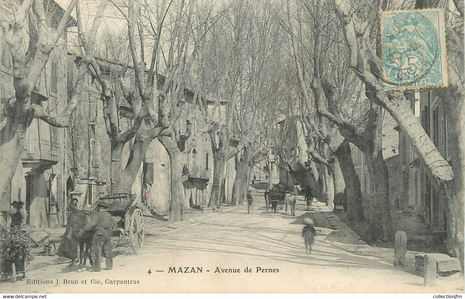 .CPA  FRANCE 84 " Mazan, Avenue De Pernes" - Mazan