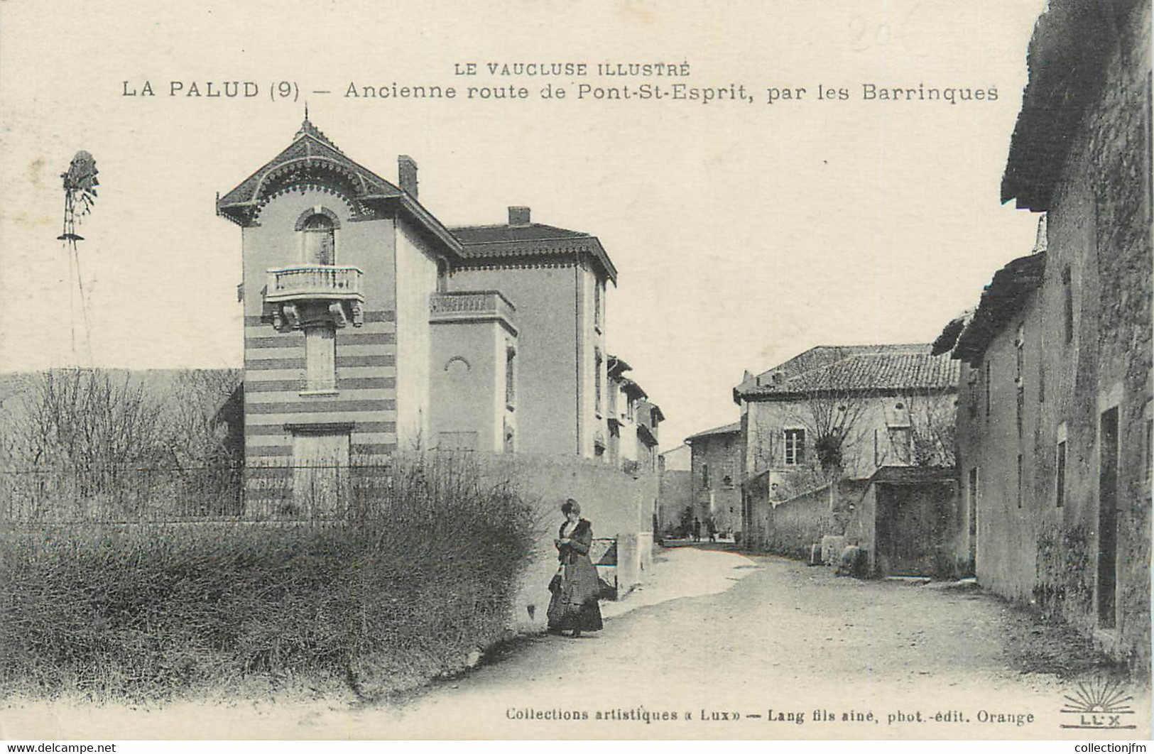 .CPA  FRANCE 84 " Lapalud, Anciennne Route De Pont St Esprit"/ EOLIENNNE - Lapalud