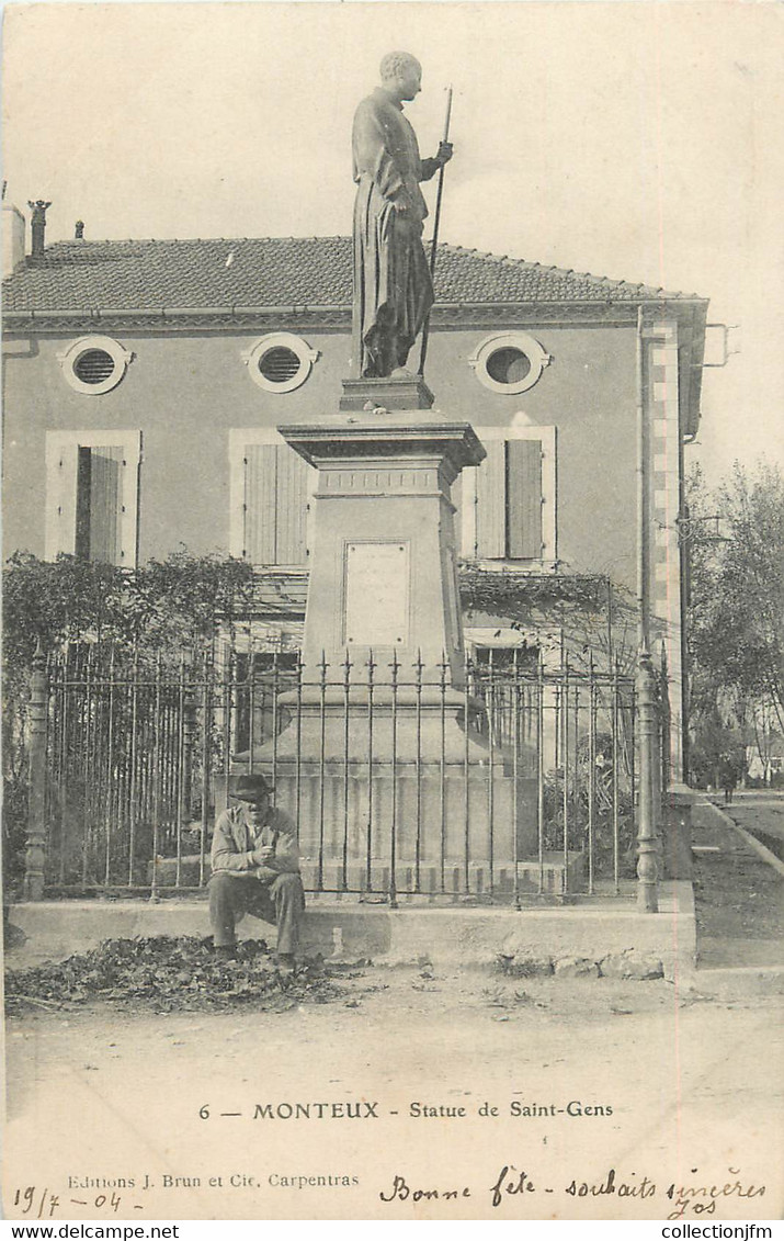 .CPA  FRANCE 84 "Monteux, Statue De St Gens" - Monteux