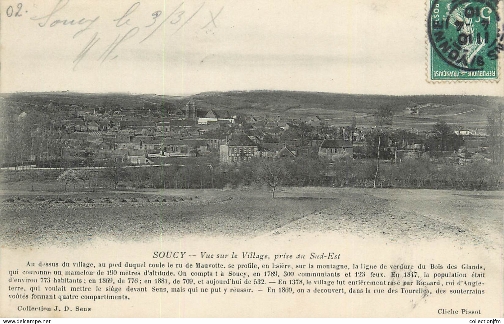 .CPA  FRANCE 89 "Soucy, Vue Sur Le Village " - Soucy