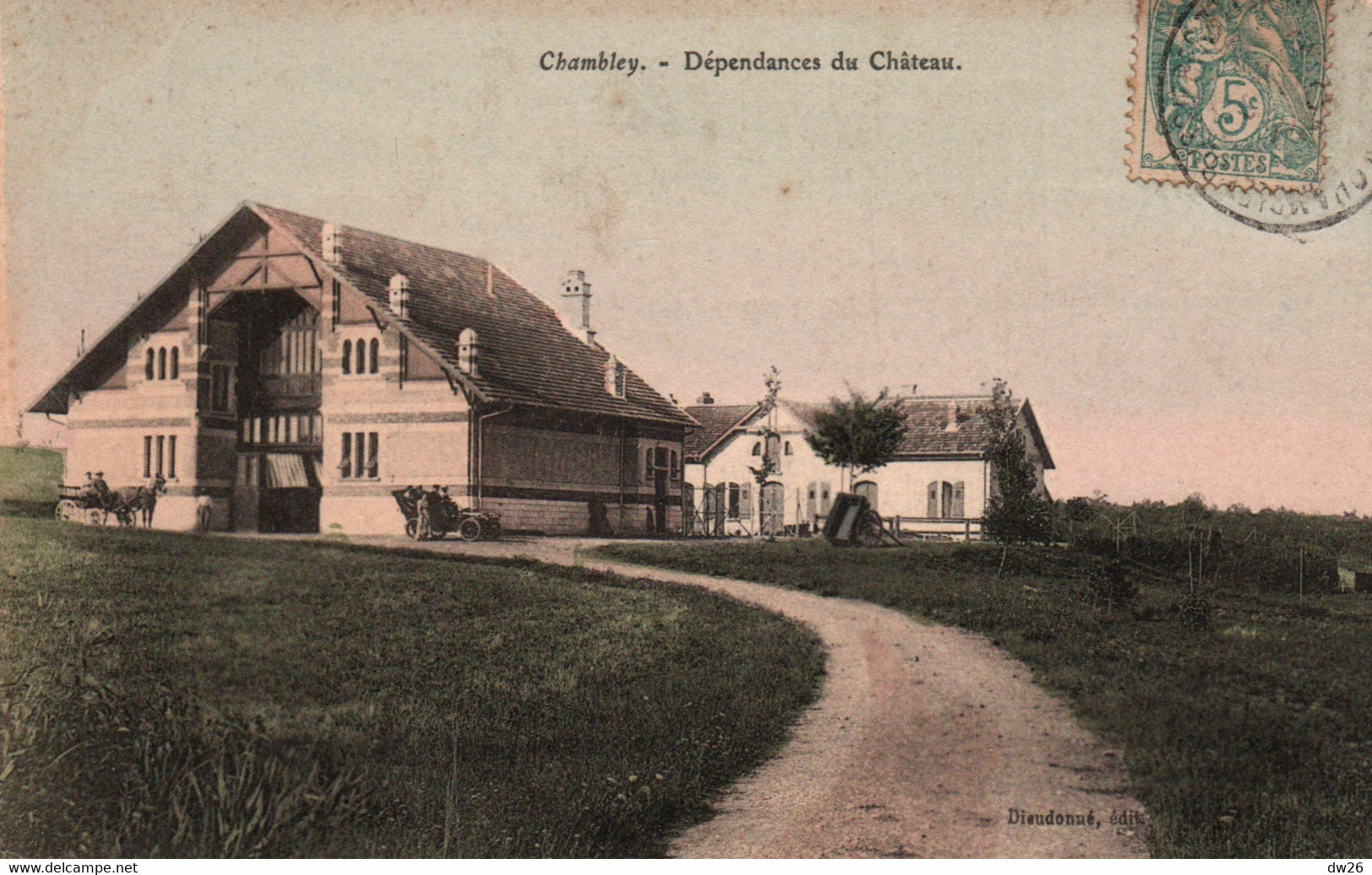 Chambley-Bussières (Meurthe Et Moselle) Dépendances Du Château, La Ferme - Edition Dieudonné - Carte Colorisée - Chambley Bussieres