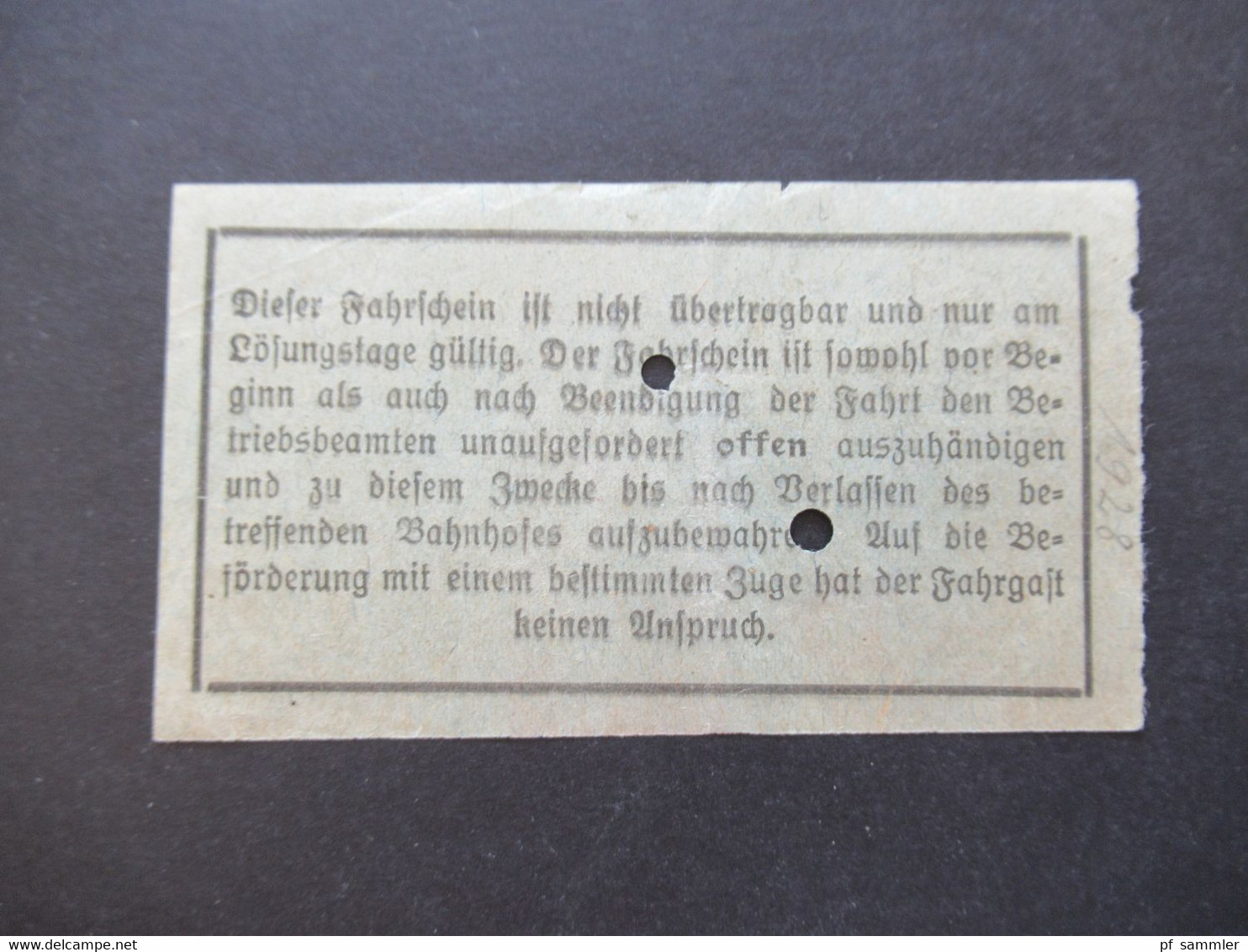 Ticket Fahrschein 1928 Heidelberger Straßen Und Bergbahn AG Kornmarkt - Schloss / Schloss - Molkenkur Serie D - Europa