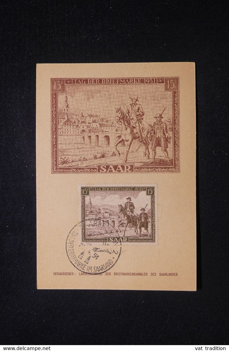 SARRE  - Carte Maximum En 1951 - Facteur à Cheval - L 95230 - Maximumkaarten