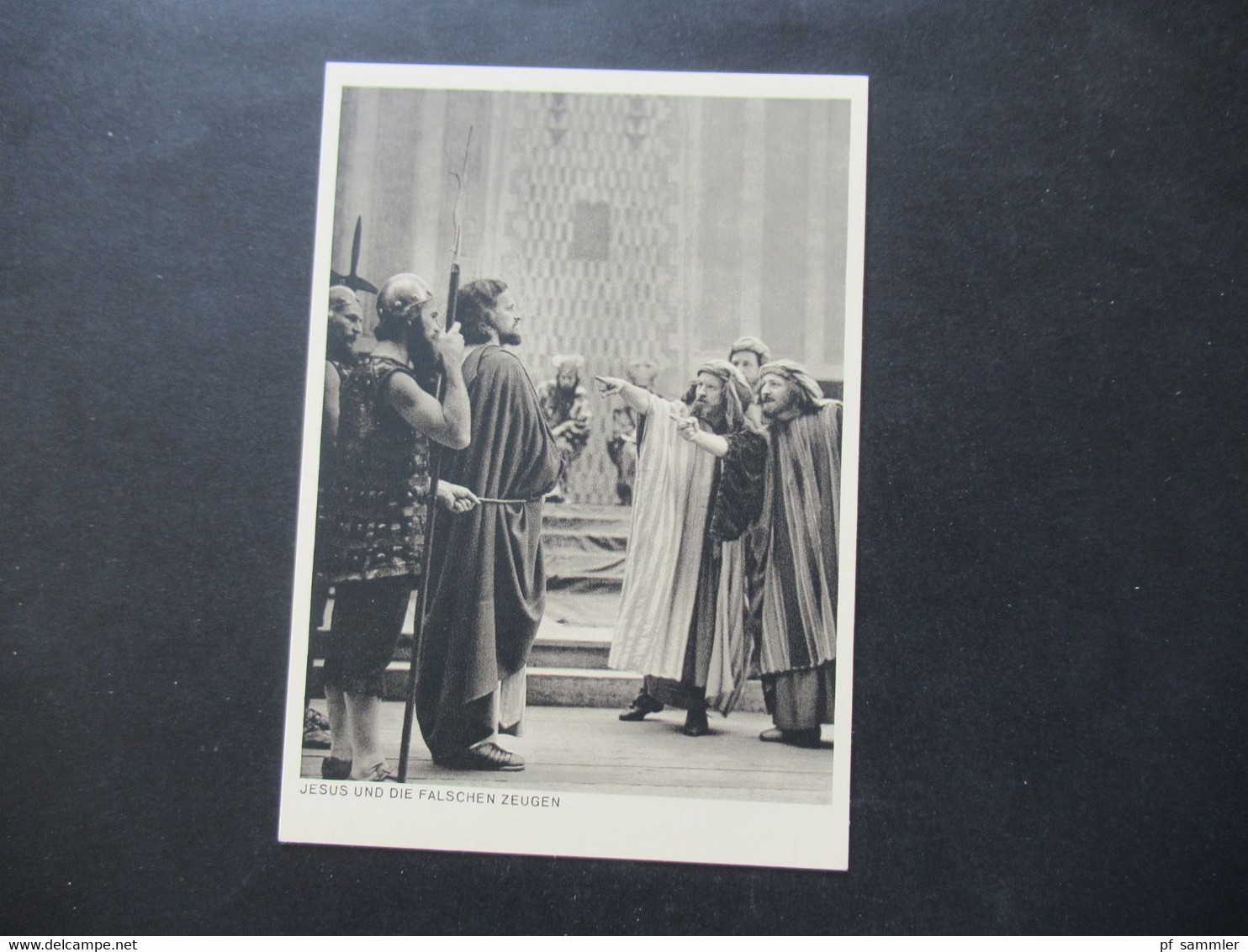 12 offizielle Postkarten Passionsspiele Oberammergau 1950 / offizielle Aufnahmen im original Schuber!