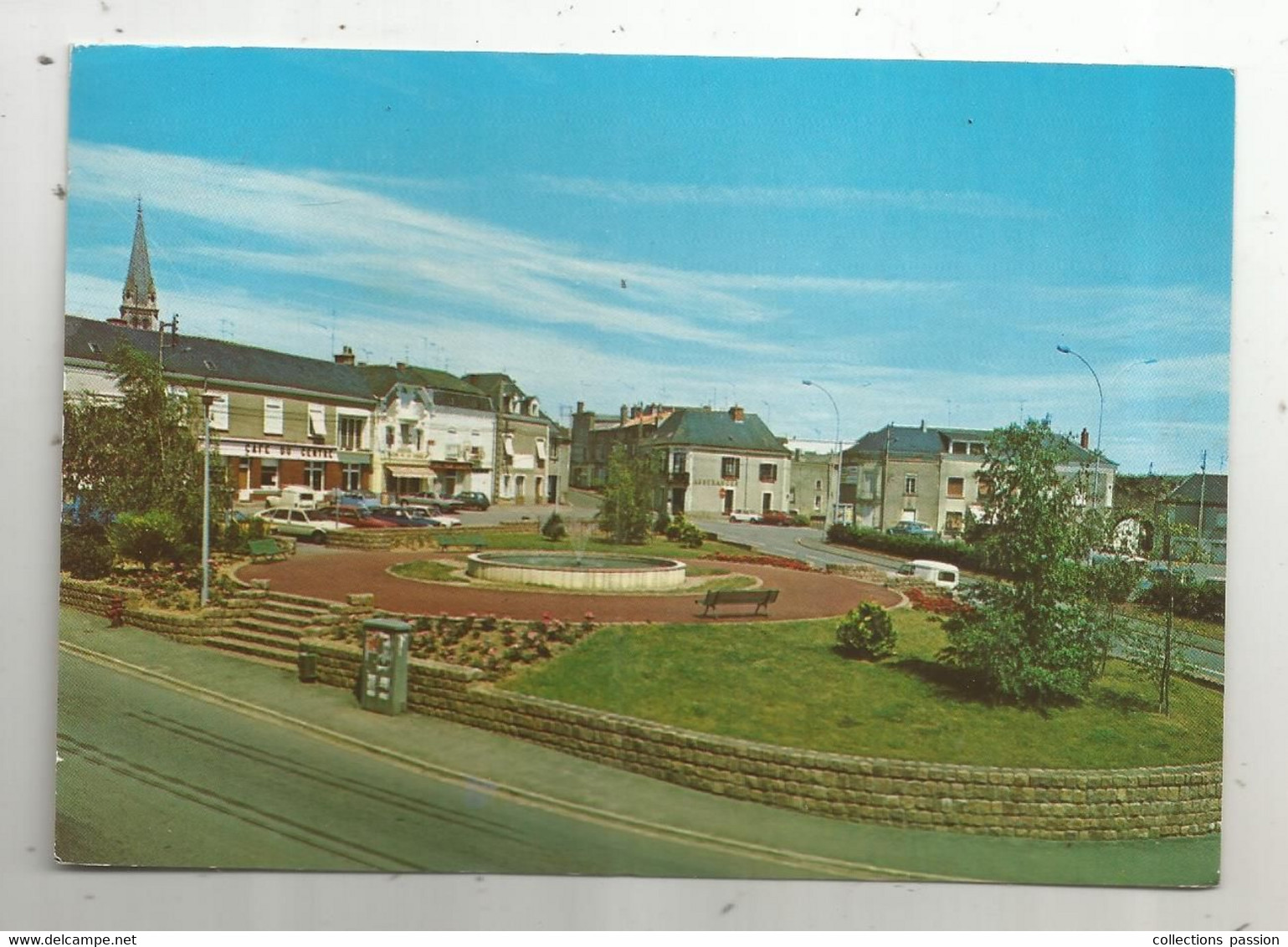 Cp , 49 , CHEMILLE ,place Du Chateau , Voyagée 1989 - Chemille