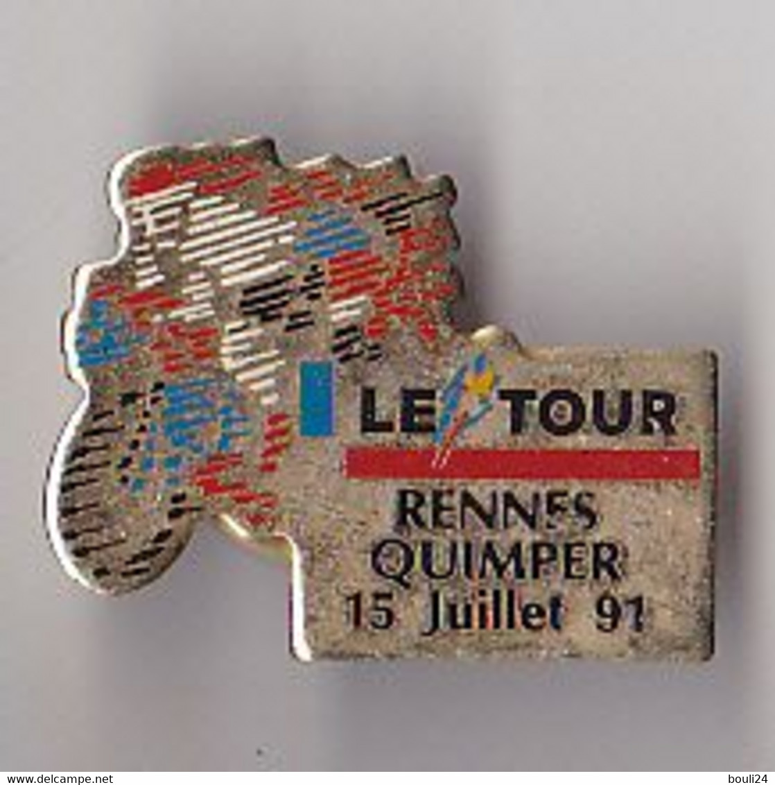 PIN'S THEME SPORTS / CYCLISME TOUR DE FRANCE  15 JUILLET 1991  ETAPE RENNES QUIMPER - Cycling