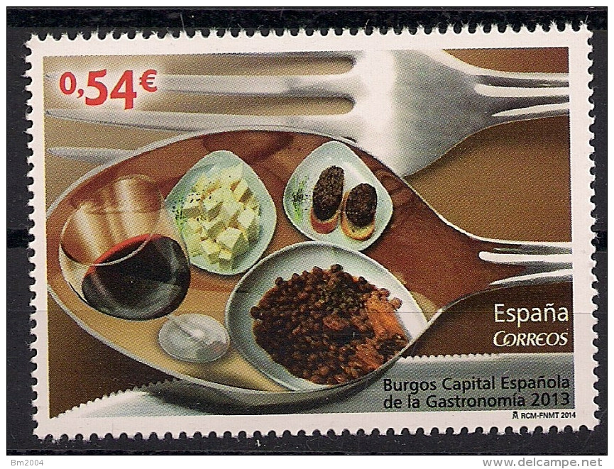 2014 Spanien Mi. 4851**MNH Burgos - Spanische Gastronomiehauptstadt - Ungebraucht