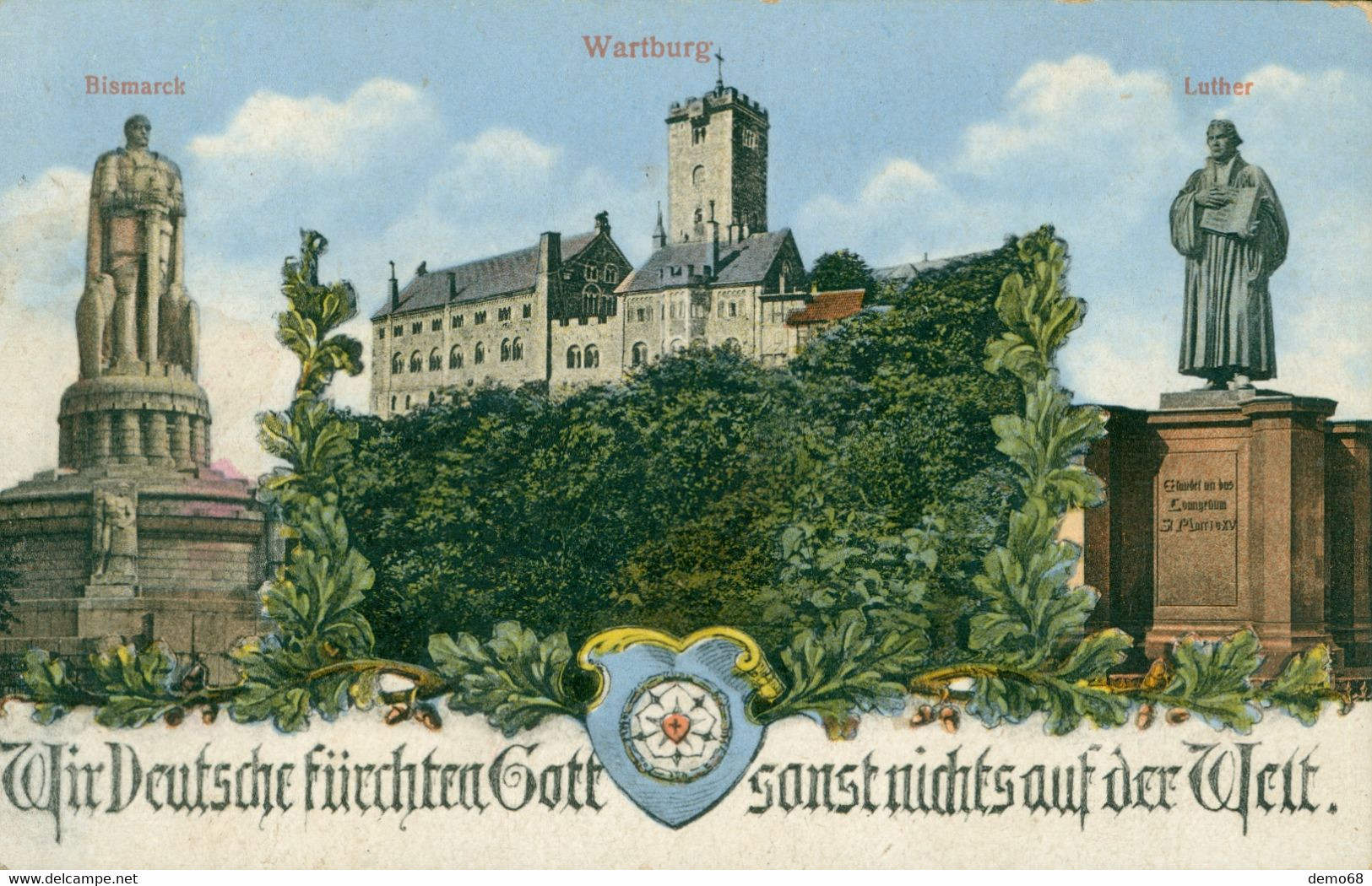 Eisenach Wartburg Bismarck Luther Allemagne Deutschland Thuringe Superbe Carte Introuvable Sur 47 Pages Wir Deutsche... - Eisenach