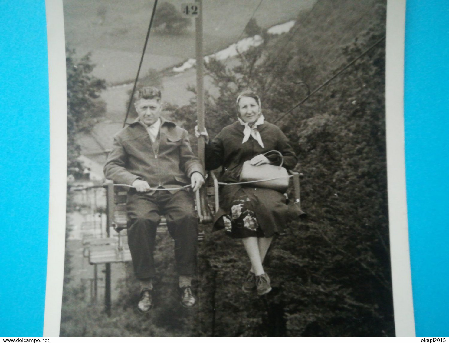 TÉLÉSIÈGE BARRAGE DE CO HOMME FEMME EXCURSION  PHOTO EN 1958 + CASCADE COO STAVELOT LIÈGE BELGIQUE EN 1923 ITALIE ALARIO - Altri & Non Classificati