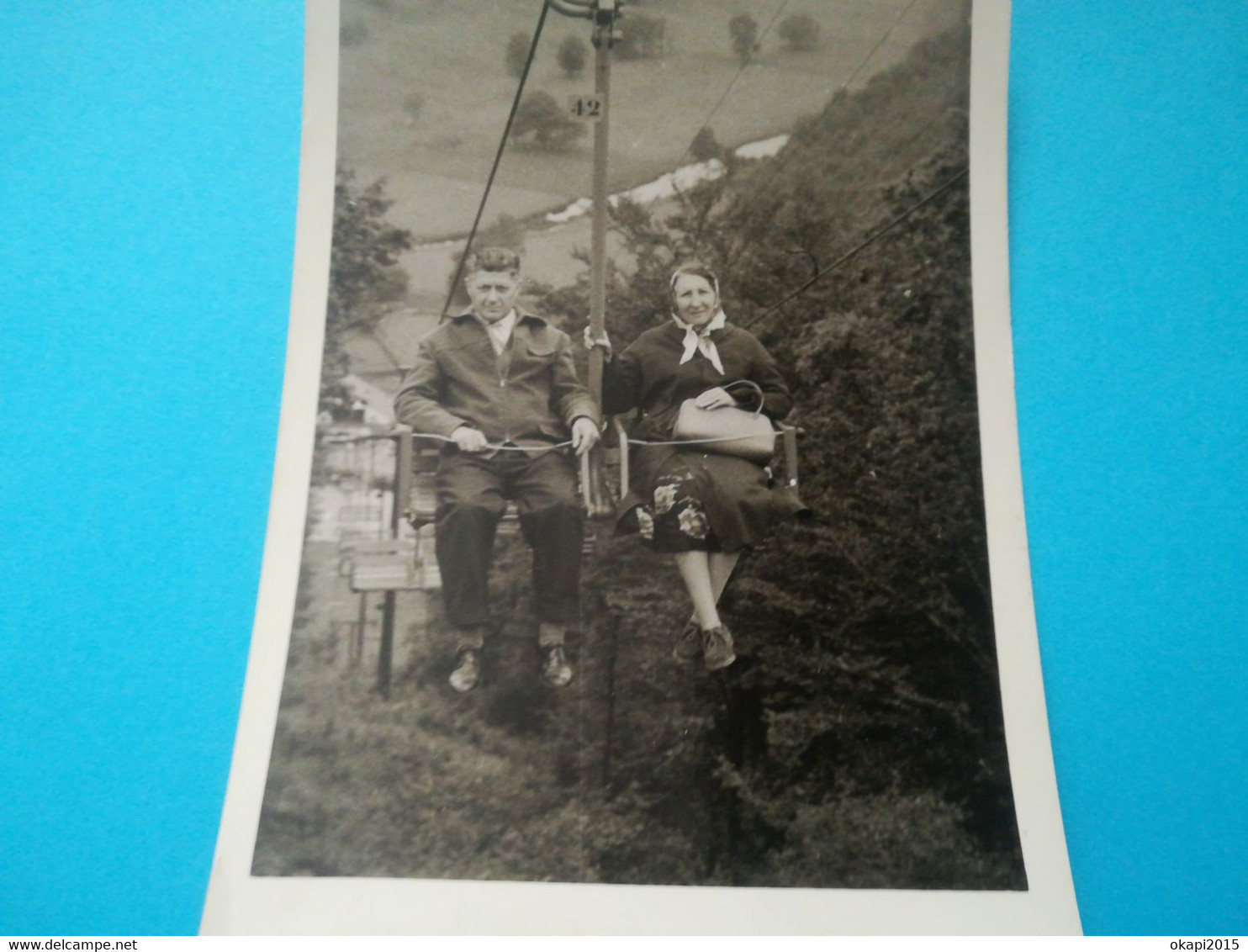 TÉLÉSIÈGE BARRAGE DE CO HOMME FEMME EXCURSION  PHOTO EN 1958 + CASCADE COO STAVELOT LIÈGE BELGIQUE EN 1923 ITALIE ALARIO - Altri & Non Classificati