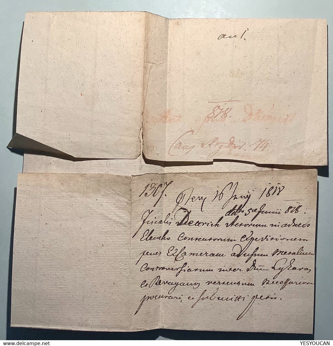 „OKOLITSNA“ 1818 RARE FIRST YEAR  Pre-Stamp Cover(OKOLIČNE CZECHOSLOVAKIA Österreich Ungarn Vorphilatelie Brief Lettre - ...-1850 Voorfilatelie