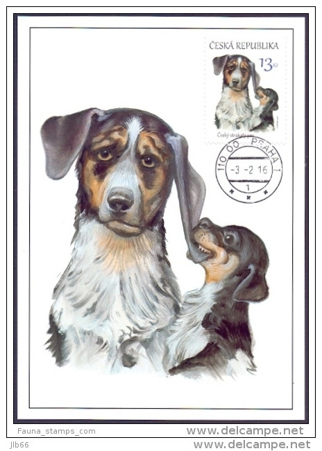 Carte Maximum  2016 :  Chien Tâcheté Tchèque , Czech Dog - FDC