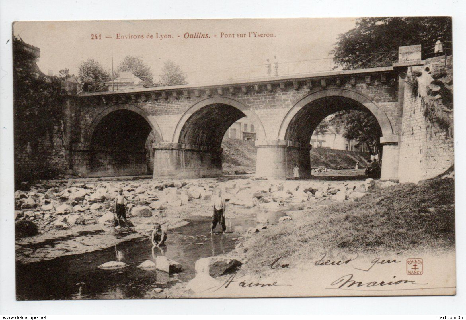 - CPA OULLINS (69) - Pont Sur L'Yzeron - Edition P. H. 241 - - Oullins