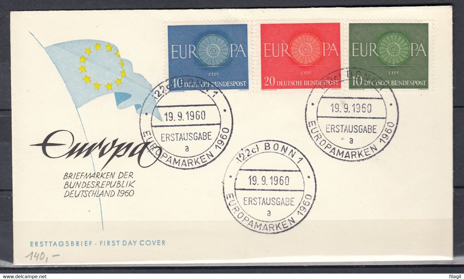 FDC Van Bonn 1 Europamarken 1960 - 1960