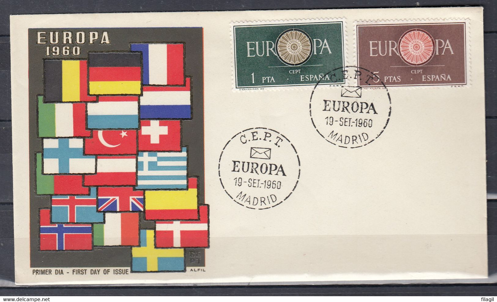 FDC Van C.E.P.T. Europa Madrid - 1960