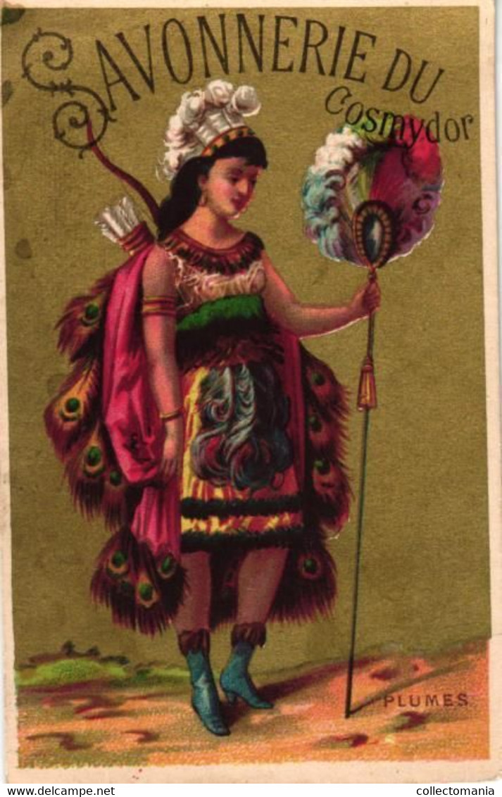 6 Carte COSMYDOR  Serie Savonnerie  Bld Sébastopol PARIS Dentelle Plumes Velours Soie Gaze & Perles Mousseline & Fleurs - Other & Unclassified