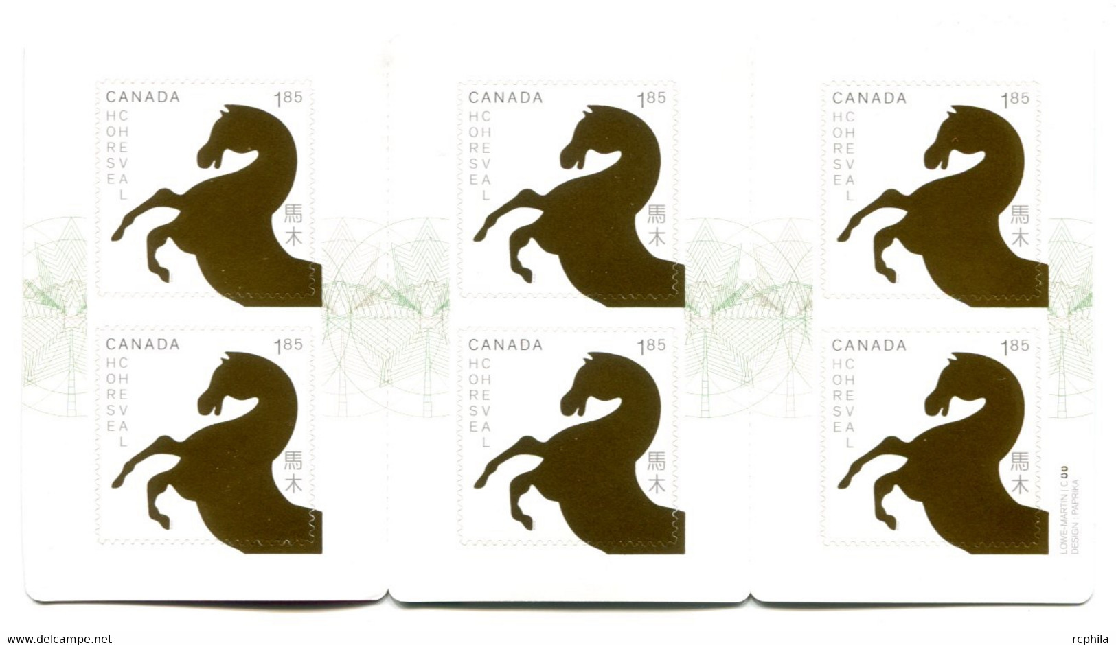 RC 20743 CANADA HOROSCOPE CHINOIS ANNÉE DU CHEVAL YEAR OF THE HORSE CARNET COMPLET BOOKLET MNH NEUF * - Full Booklets