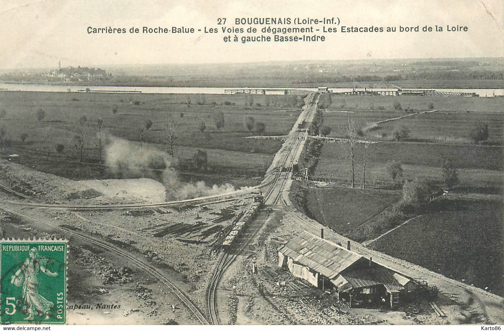 Bouguenais * Carrières De Roche Balue * Voies Dégagement , Estacades Bord De Loire Et Basse Indre * Carrière Mine Mines - Bouguenais