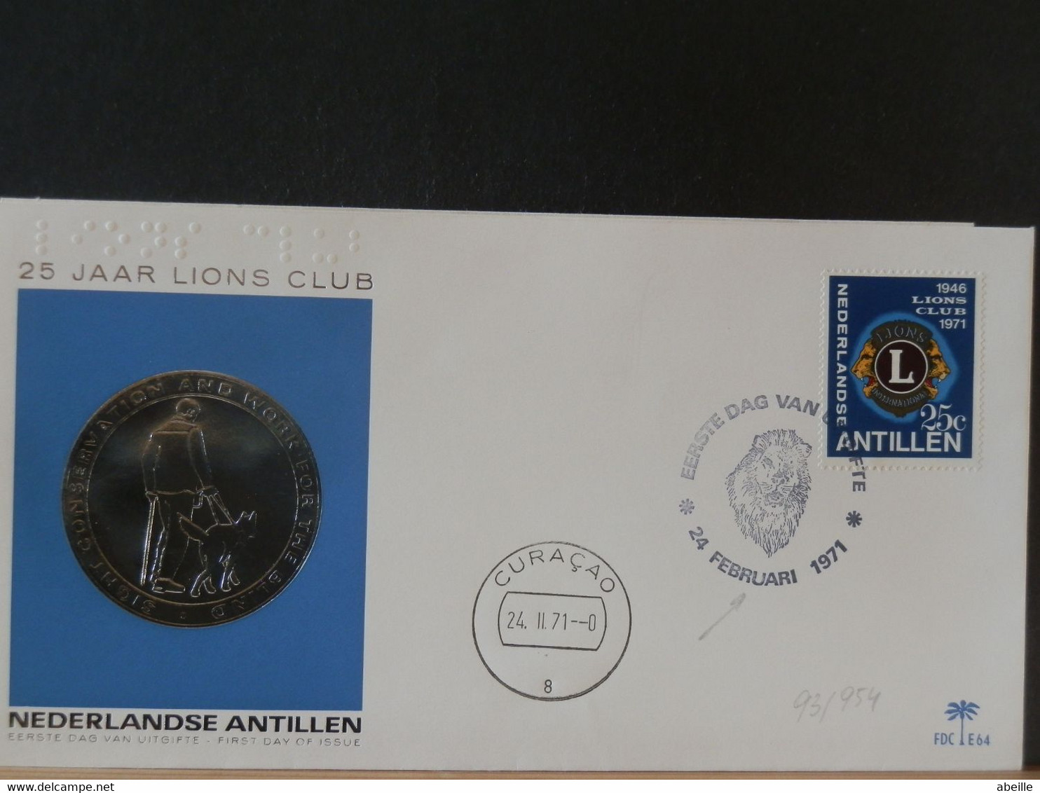 93/954  FDC NED. ANTILLEN - Other & Unclassified