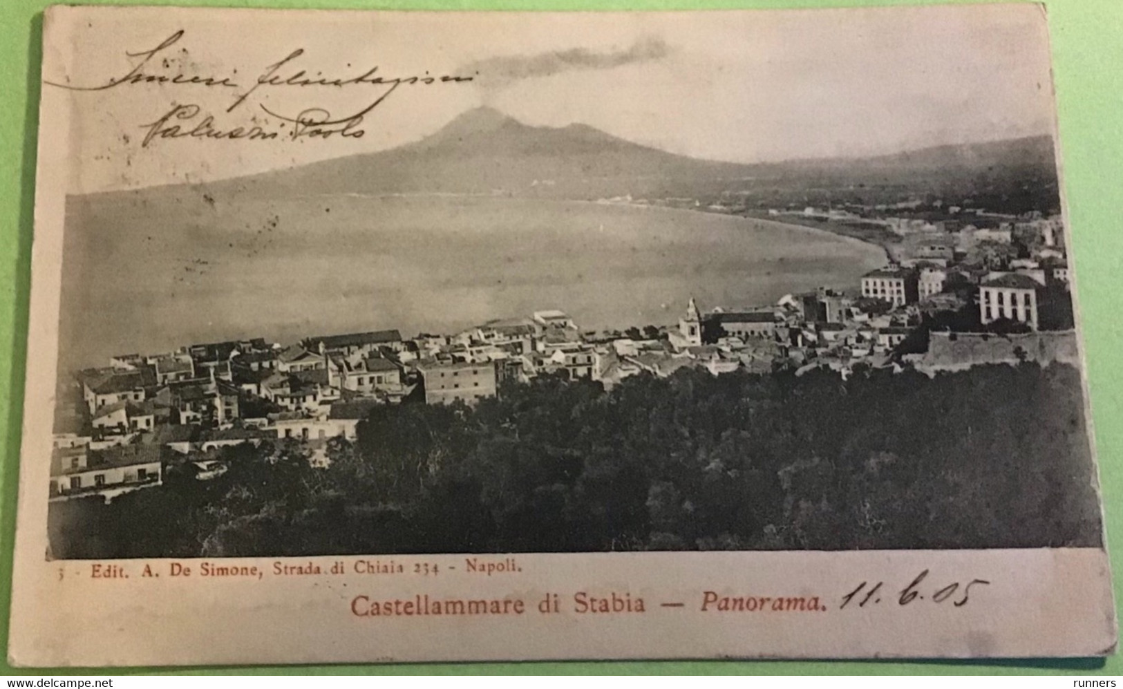 Castellammare Di Stabia Panorama 1905,viaggiata - Castellammare Di Stabia