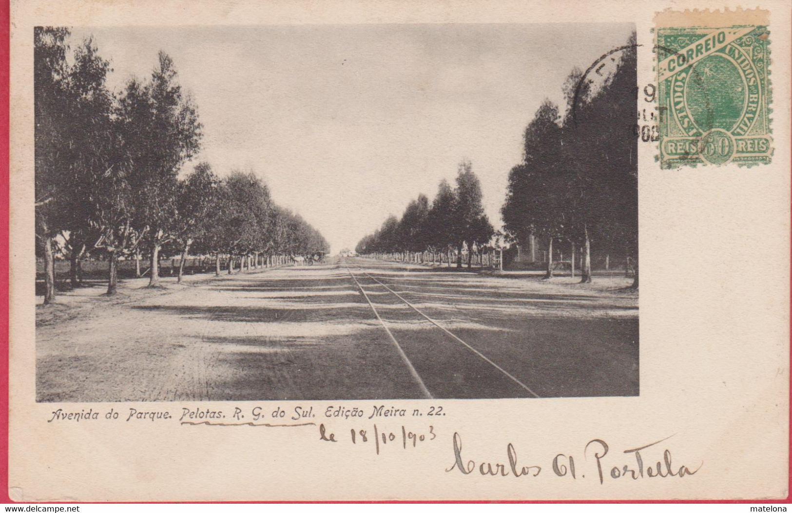 BRESIL PORTO ALEGRE AVENIDA DO PARQUE PELOTAS R.G. DO SUL EDICÄO MEIRA N. 22  PRECURSEUR - Porto Alegre