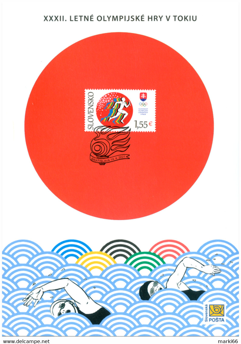 Slovakia - 2021 - XXXII Summer Olympic Games In Tokyo - Slovak Olympic Team - Commemorative Sheet - Covers & Documents