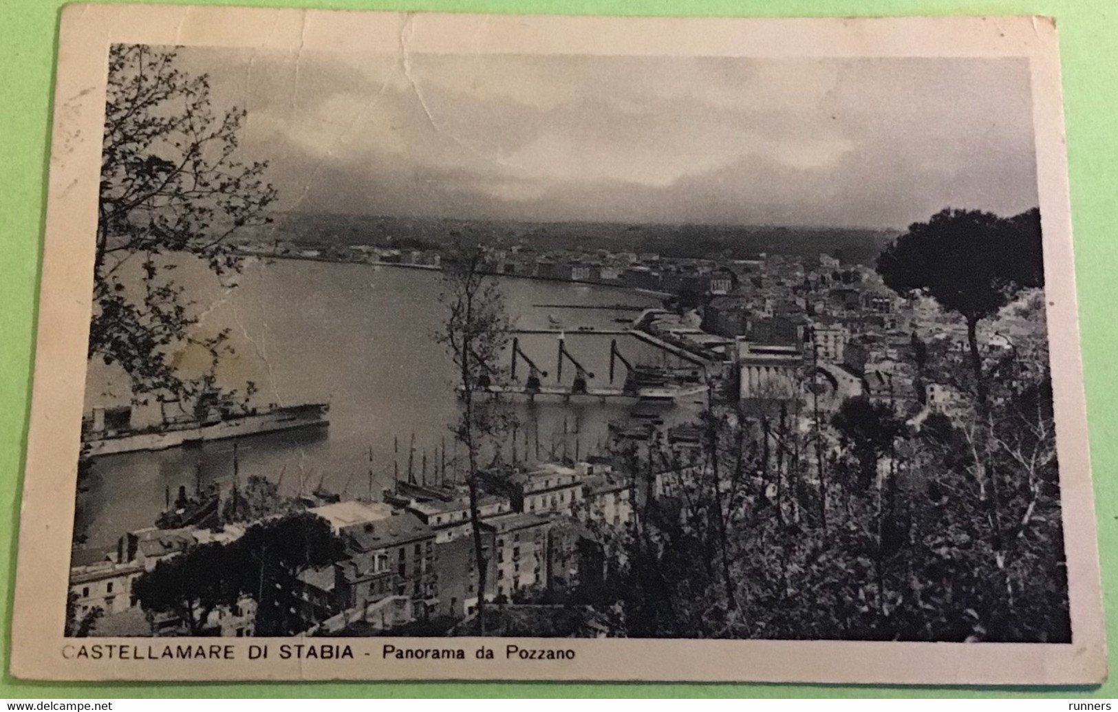 Castellammare Di Stabia Anni 30 Porto ,panorama Da Pozzano ,viaggiata - Castellammare Di Stabia