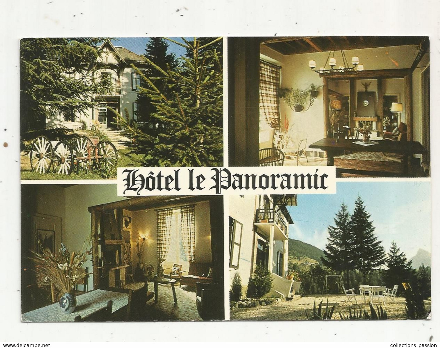 Cp , Hotel LE PANORAMIC , 38 , SAINT PIERRE DE CHARTREUSE ,voyagée 1989, Multi Vues - Hotels & Restaurants