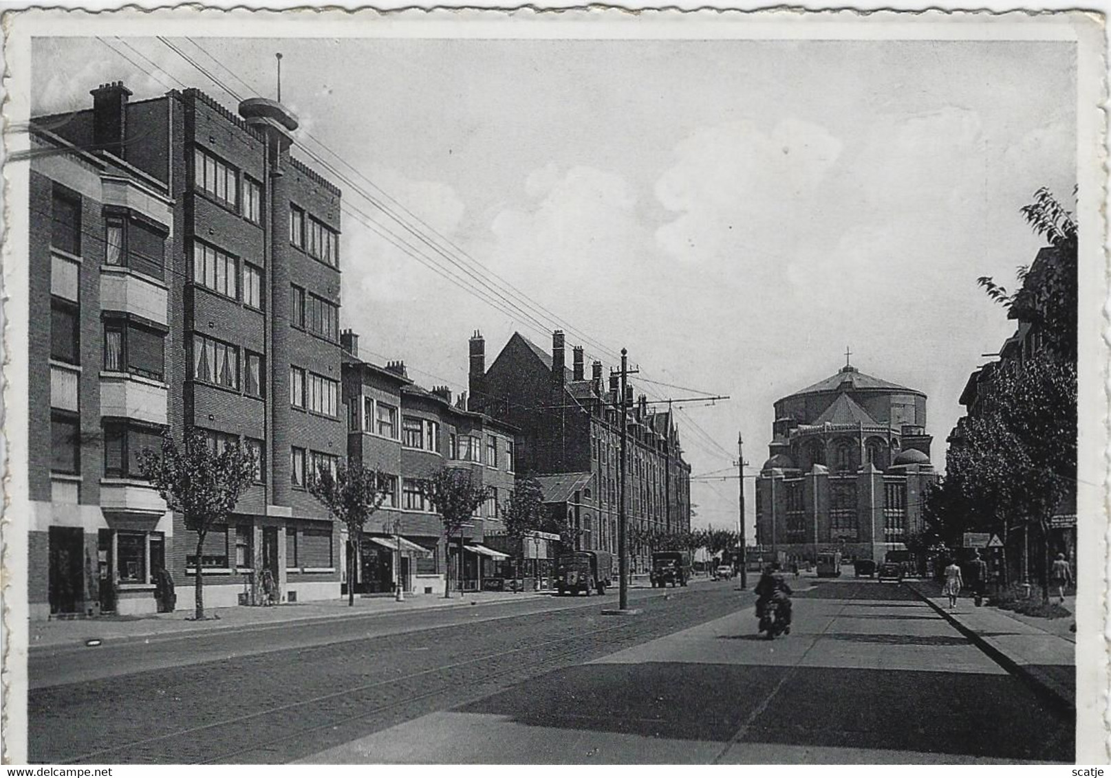 Ganshoren.   -   Avenue Charles-Quint   -   Keizer Karellaan  Kaart Beschreven!  -  SB 308B  -  1937   Naar   Borgerhout - Ganshoren