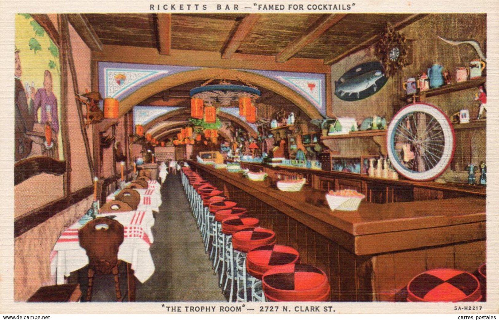 RICKETTS BAR  -  Famed For Cocktails - The Trphy Room - CHICAGO - Chicago