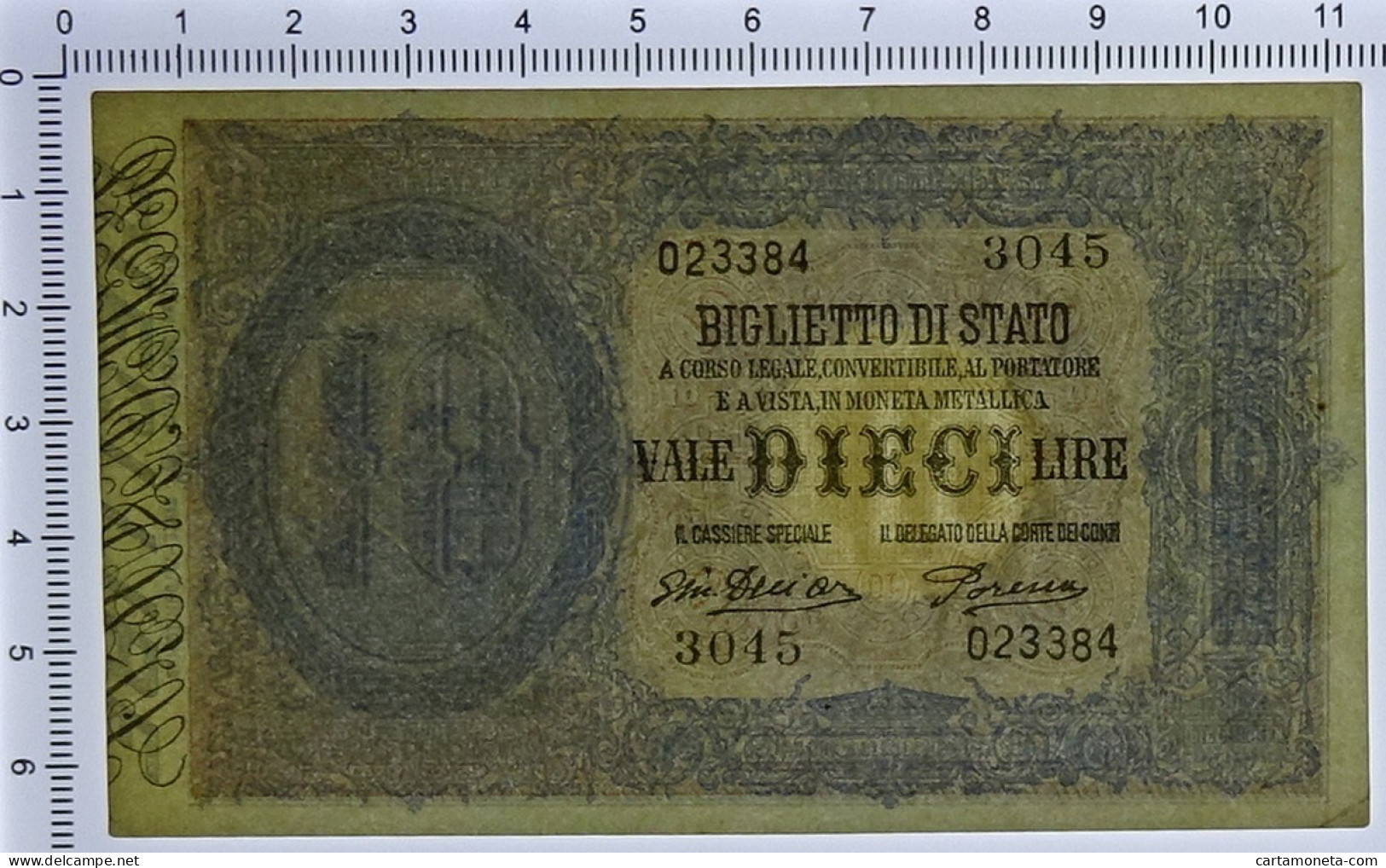 10 LIRE BIGLIETTO DI STATO EFFIGE UMBERTO I 28/12/1917 SPL+ - Andere