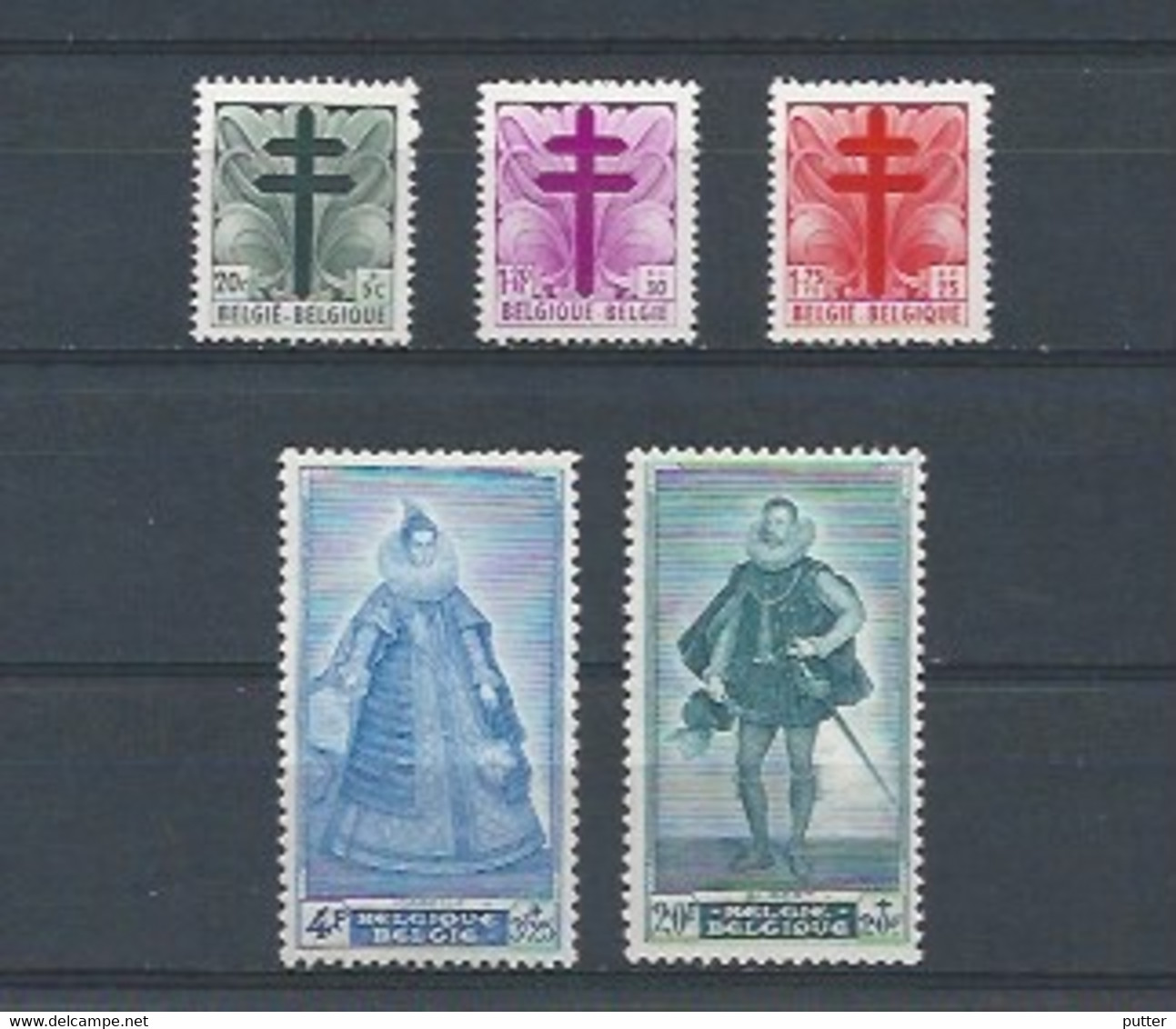 België 787/791 MNH ** Antitering Kruis Van Lotharingen En Senaat - Unused Stamps