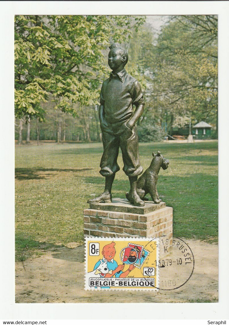 Carte Maximum - Monument De Tintin & Milou - Parc De Wolvendael Uccle - Hergé - Timbre N° 1944 - 1979 - 1971-1980