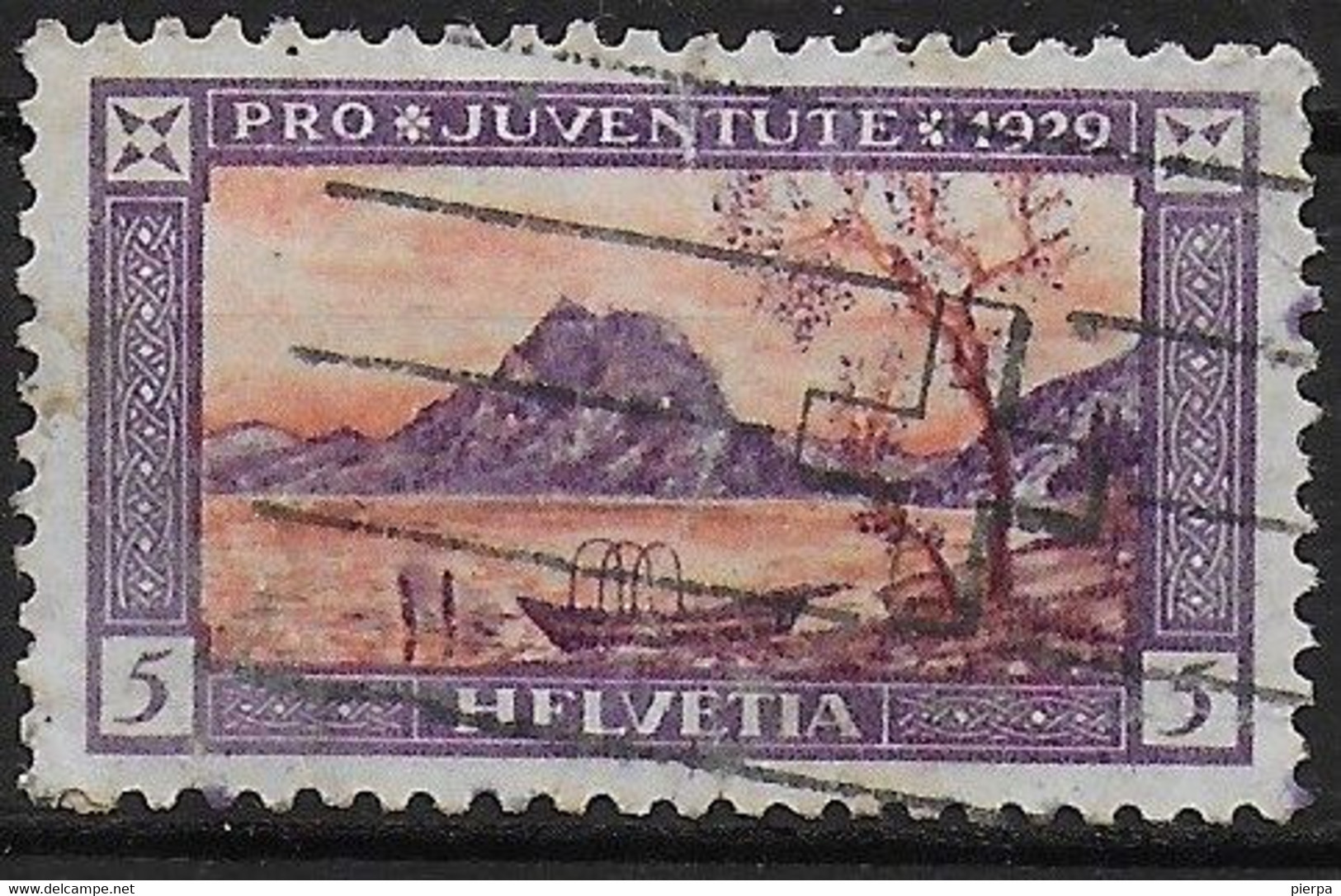 SVIZZERA - 1929 - PRO JUVENTUTE - 5+5 CENT -  USATA (YVERT 235 - MICHEL 235) - Autres & Non Classés