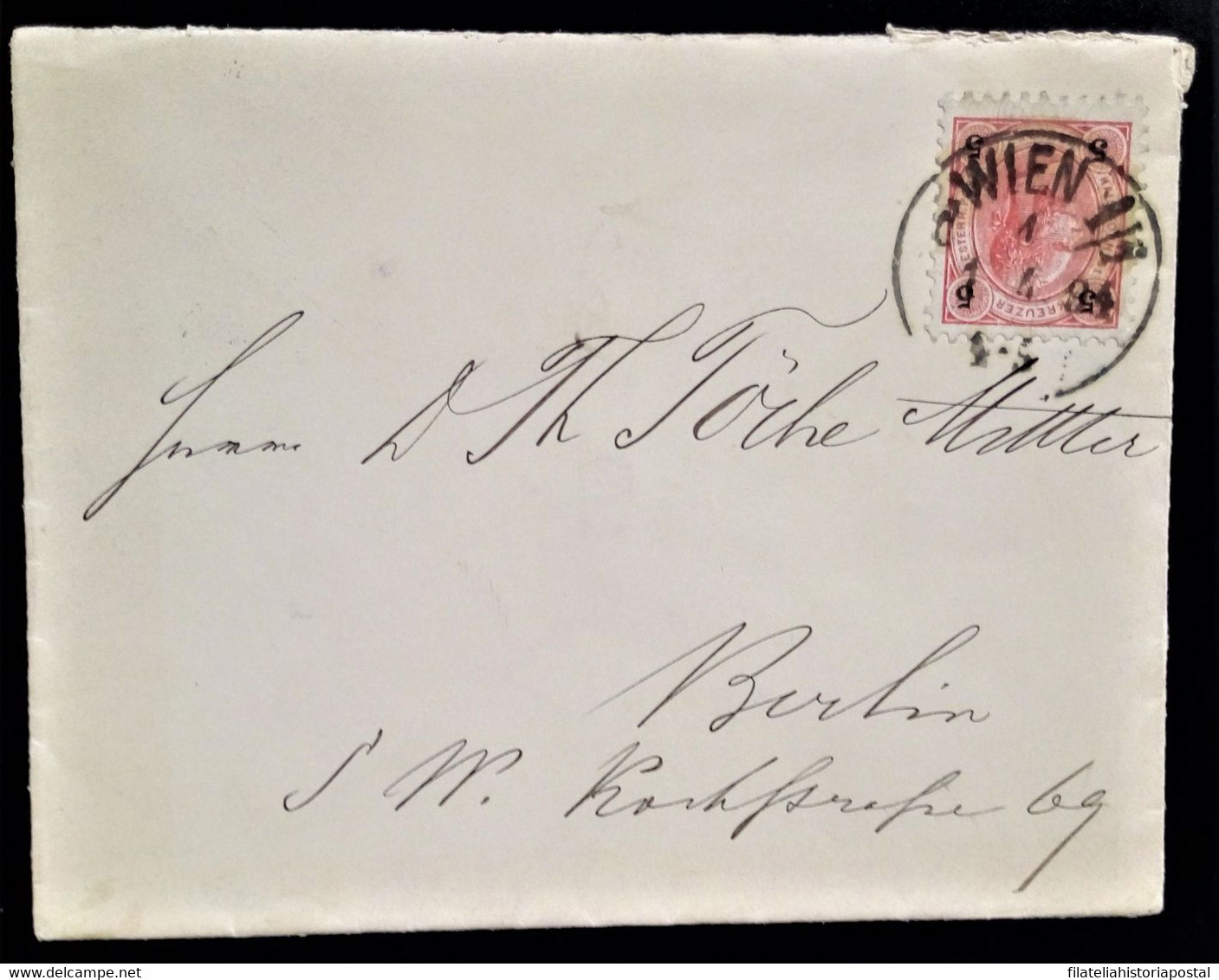 928 AUSTRIA AUTRICHE Österreich WIEN VIENNA 1894 TO BERLIN - Storia Postale