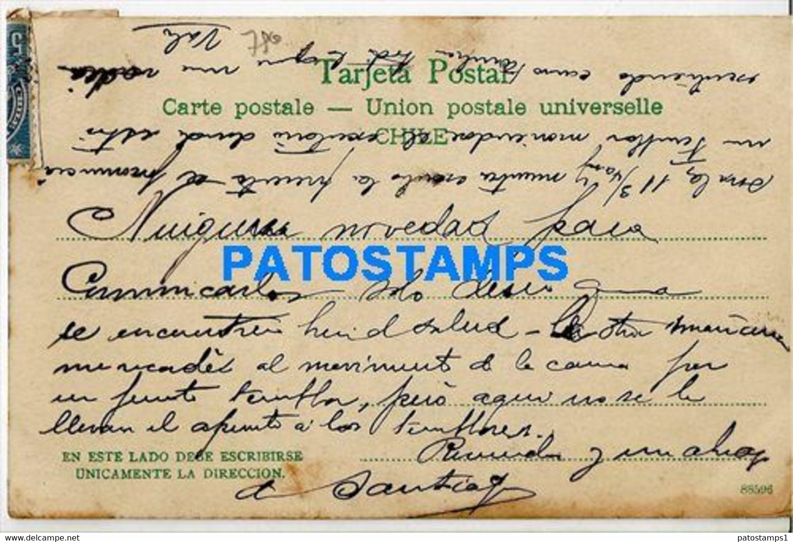 157770 CHILE CORRAL FUERTE VISTA PARCIAL SPOTTED POSTAL POSTCARD - Chile