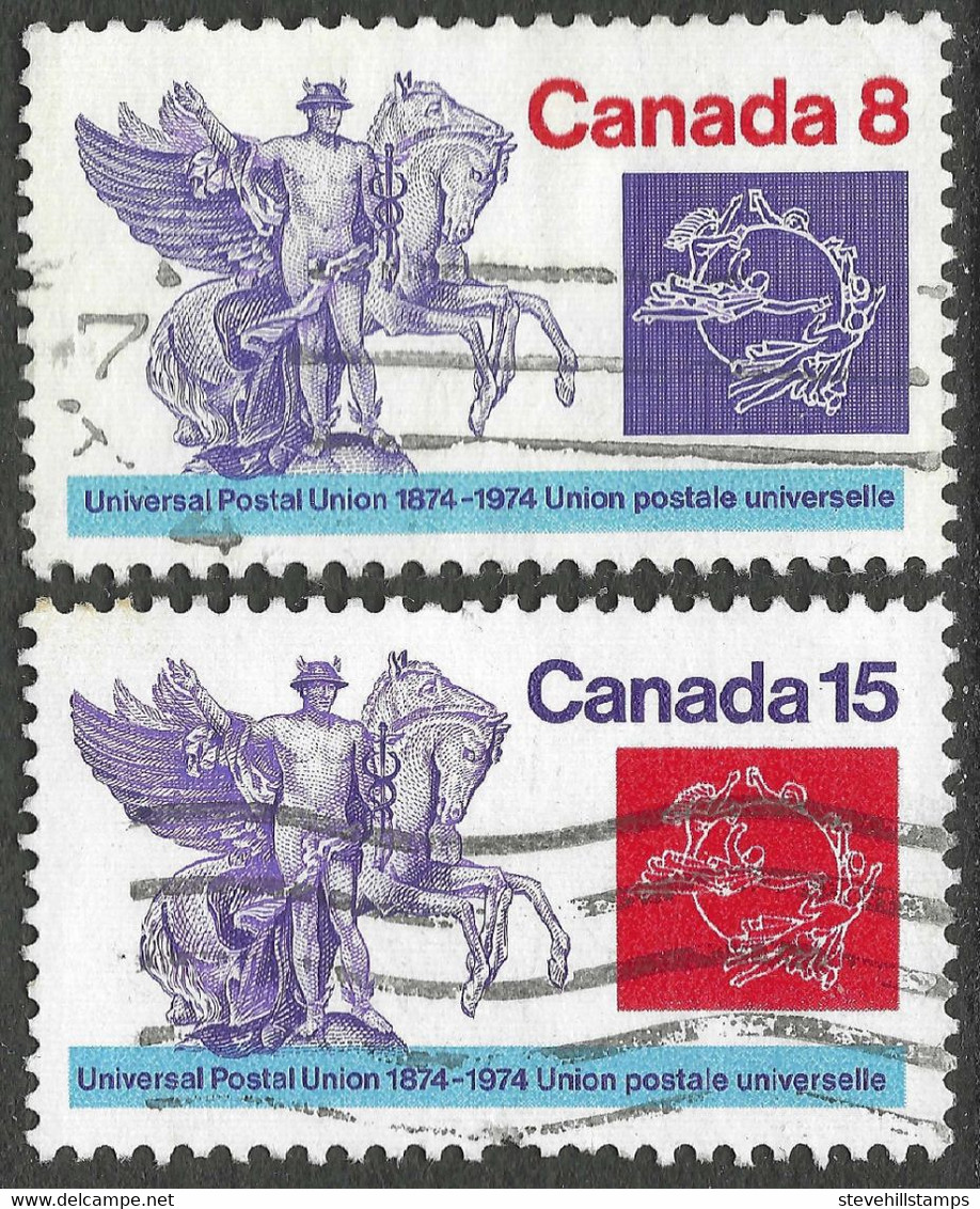 Canada. 1974 Centenary Of UPU. Used Complete Set. SG 790-791 - Gebraucht