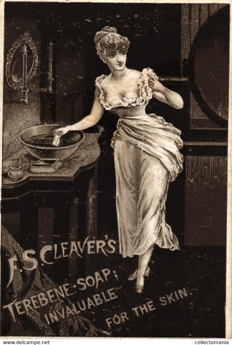 3Cards  F.S. Cleaver's Terebene Soap For The Skin Manufactory Red Lion Str  Holborn London - Other & Unclassified