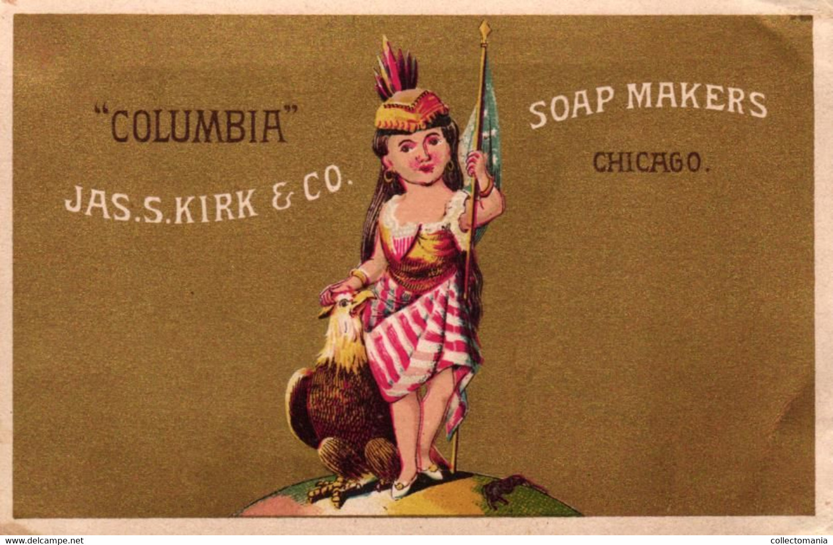 4 Cards Savon Imperial Jas.S. Kirk & C° Soap Makers Chicago White Russian Magnolia Columbia - Autres & Non Classés