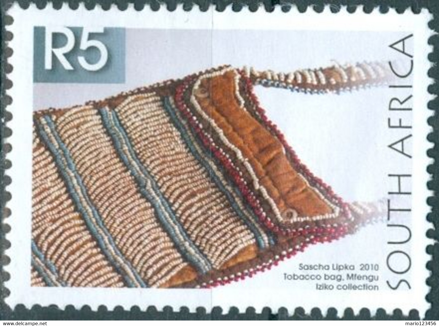 SUD AFRICA, SOUTH AFRICA, ARTE, TOBACCO BAG, 2010, 5 R., FRANCOBOLLO USATO Mi:ZA 2009, Scott:ZA 1438, Yt:ZA 1574 - Oblitérés