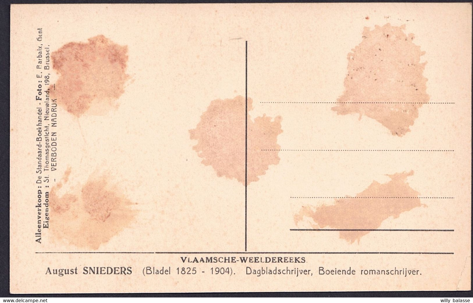 +++ CPA - Célébrité - Ecrivain - Schrijvers - August SNIEDERS - BLADEL - Vlaamsche - Weeldereeks  // - Ecrivains