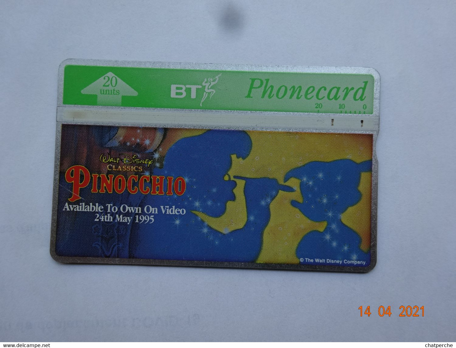 ROYAUME-UNI TÉLÉCARTE PHONE CARD TELECARD TARJETA TELEFÓNICA CINÉMA FILM LOT 4 TÉLÉCARTES FILM PINOCCHIO  DISNEY - Collezioni