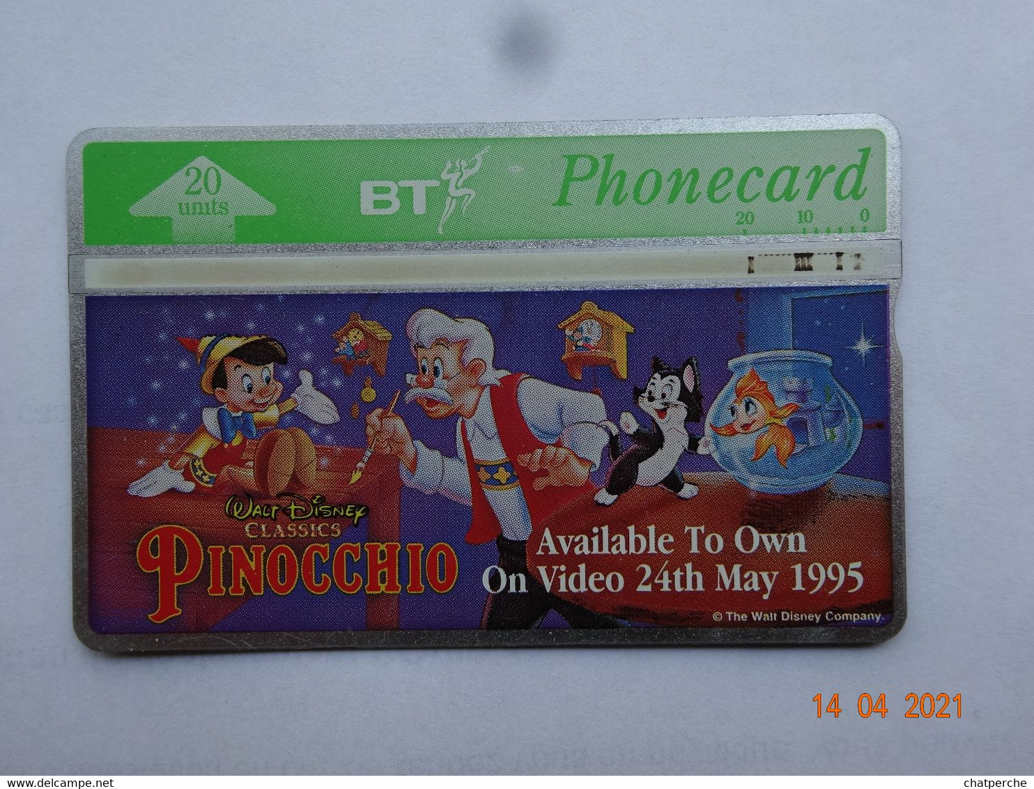 ROYAUME-UNI TÉLÉCARTE PHONE CARD TELECARD TARJETA TELEFÓNICA CINÉMA FILM LOT 4 TÉLÉCARTES FILM PINOCCHIO  DISNEY - Colecciones