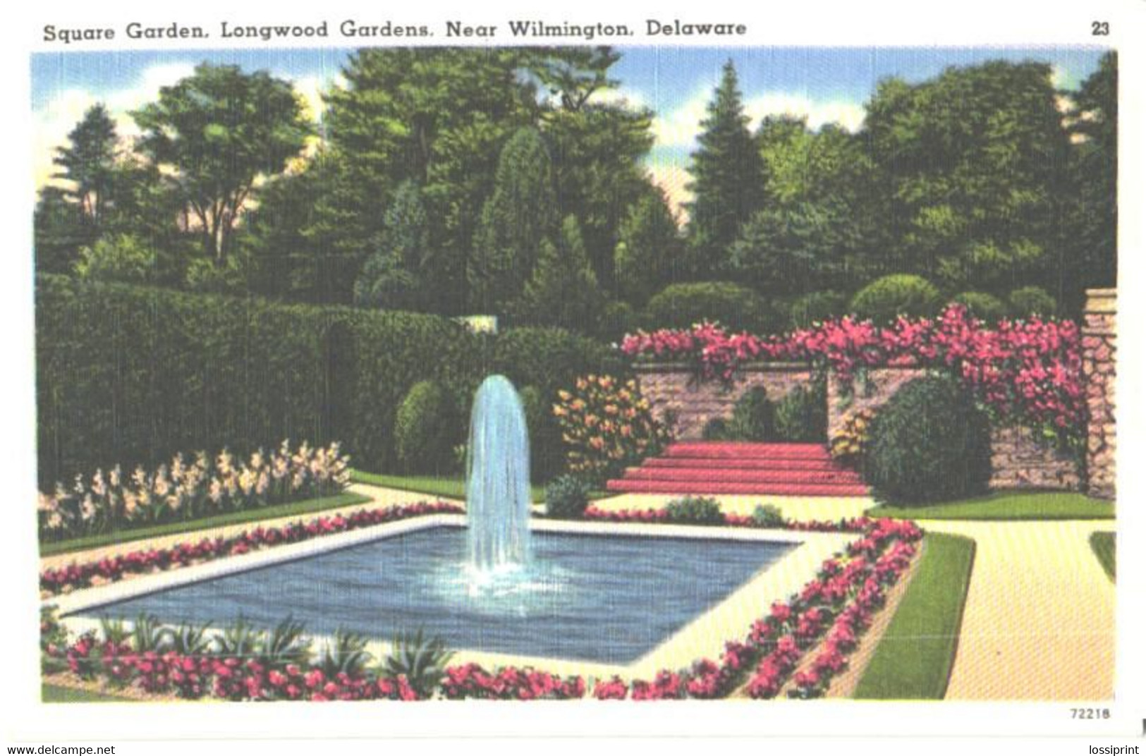 USA:Delaware, Near Wilmington, Square Garden, Longwood Gardens, Pre 1940 - Wilmington