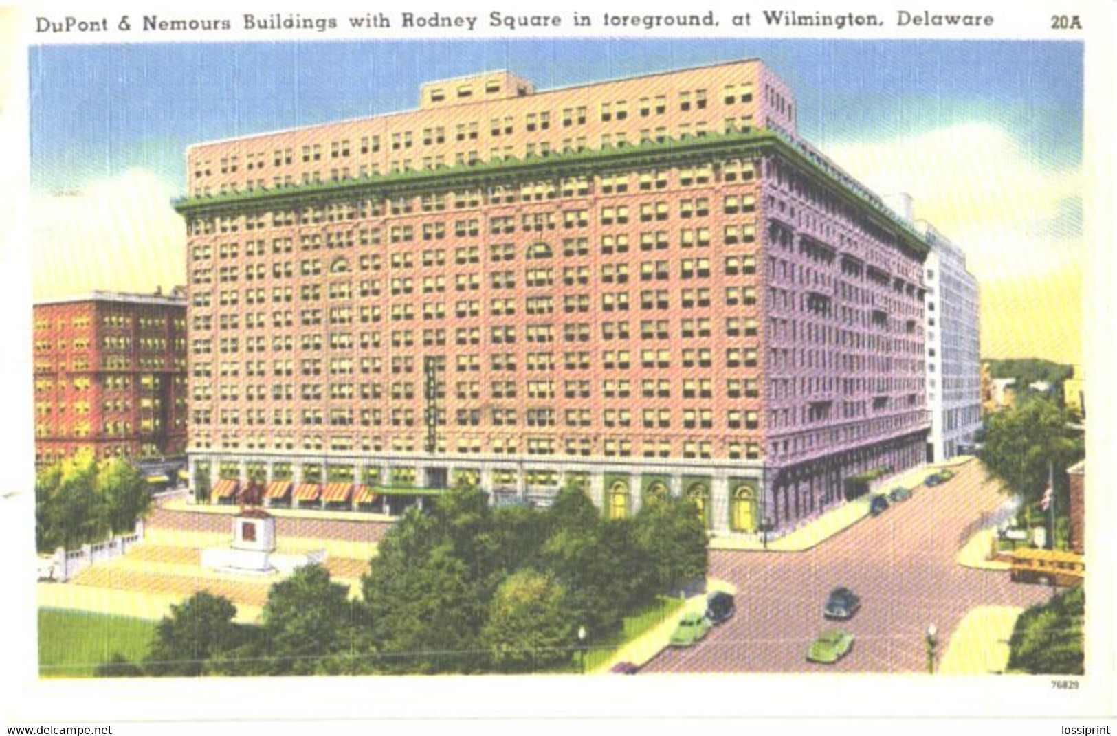 USA:Delaware, Wilmington, DuPont & Nemours Buildings With Rodney Square In Foreground, Pre 1940 - Wilmington