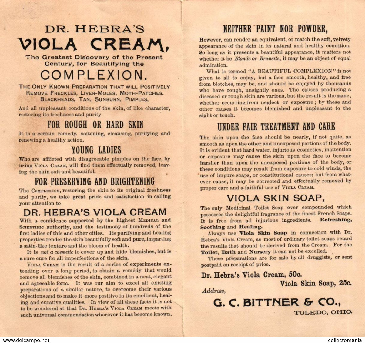 1 Card Folder Dr. Hebra's Viola Cream - Sonstige & Ohne Zuordnung