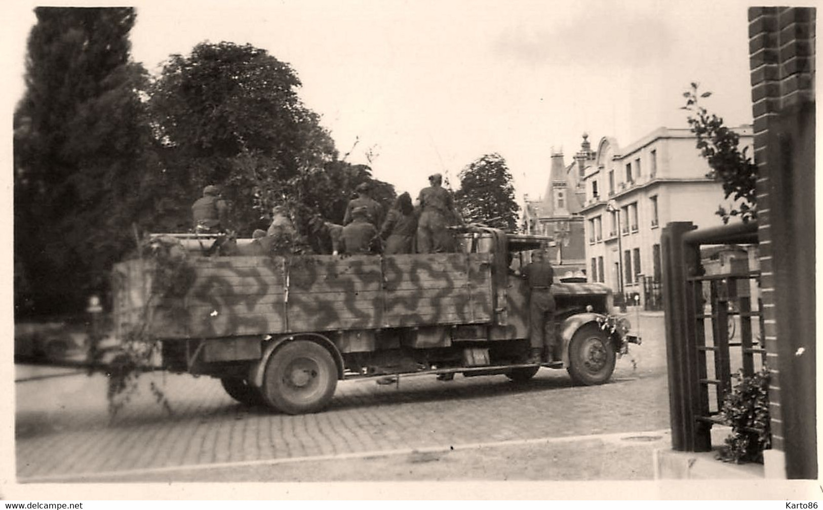 Troyes * Les Américains * Camion Militaire * Aout 1944 * Photo Ancienne Ww2 Auto War Guerre 1939 1945 - Troyes