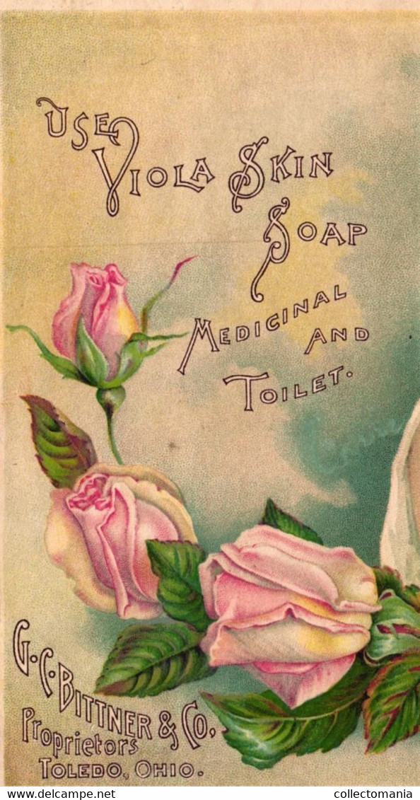 1 Card Folder Dr. Hebra's Viola Cream  Medicinal & Toilet Bittner Toledo OHIO - Other & Unclassified