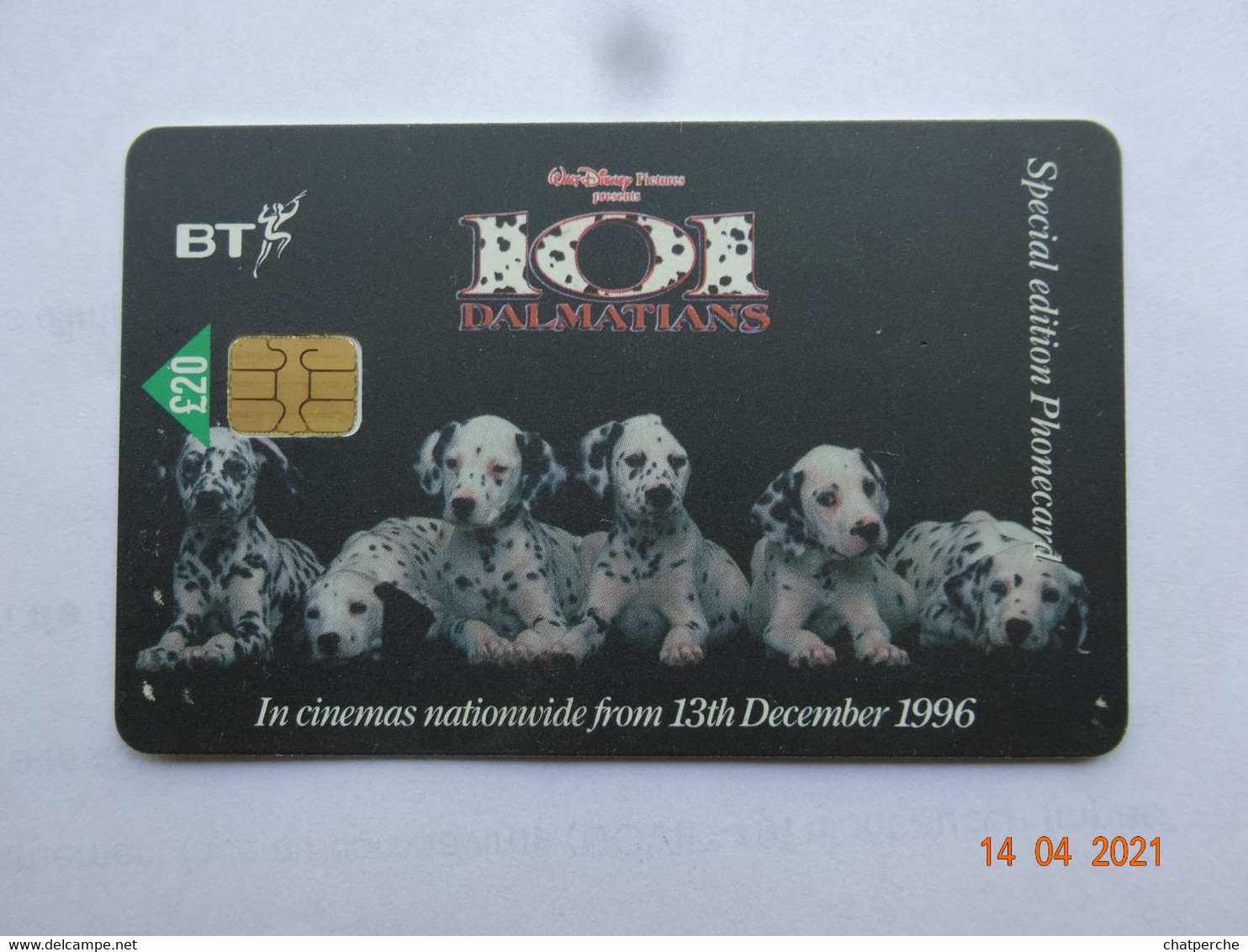 ROYAUME-UNI TÉLÉCARTE PHONE CARD TELECARD TARJETA TELEFÓNICA CINÉMA FILM LOT 3 TÉLÉCARTES  101 DALMATIENS DISNEY - BT Promotie