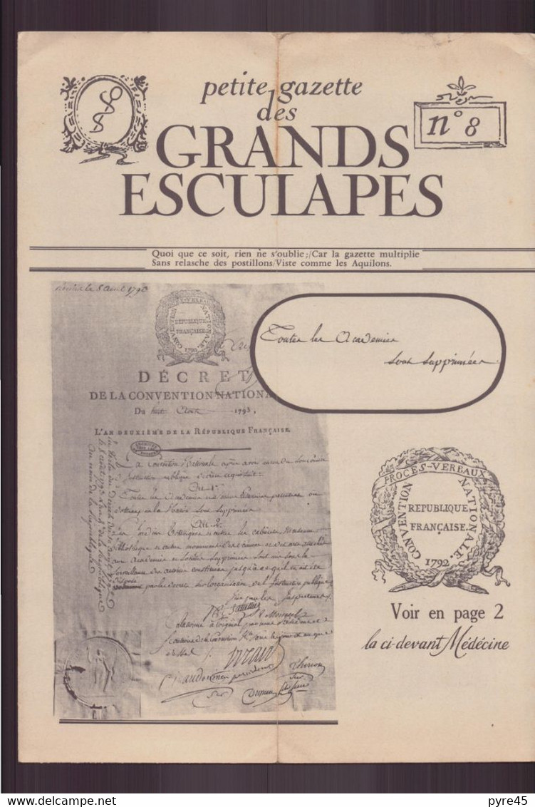 Petite Gazette Des Grands Esculapes, N° 8, 1950 - Geneeskunde & Gezondheid